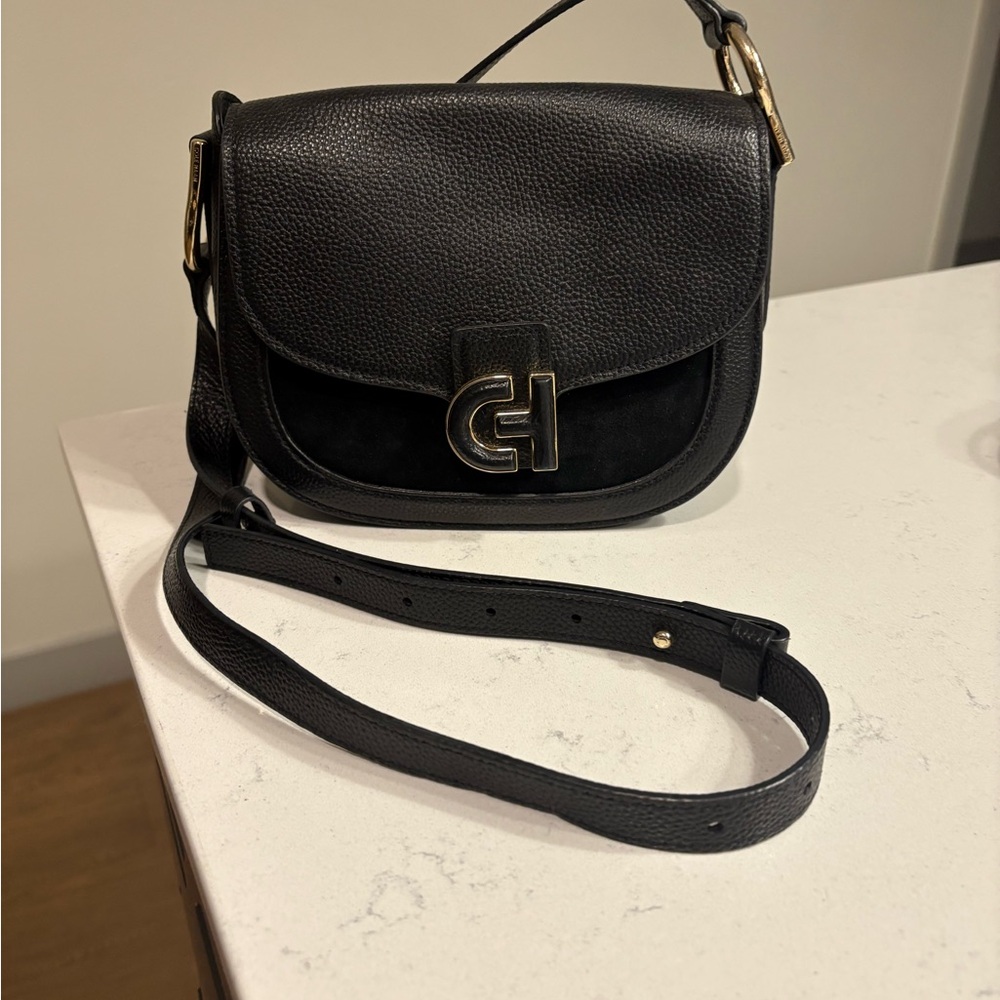 Black Leather Crossbody Bag